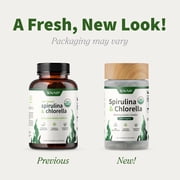 Snap Supplements Organic Chlorella Spirulina Capsules - Plant Vitamins, Super Greens, 120 Capsules, 3-Pack