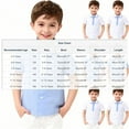 thumbnail image 4 of Abtuhar Boys Girls Summer Short Sleeve Turndown Collar Blouse & Shirt Stripe Print Button Closure Top, 4 of 5
