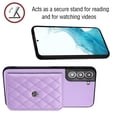 thumbnail image 3 of Envelope Design for Samsung S22 Case RFID Blocking Wallet Card Holder Leather PU Flip Cover Folio Lanyard Crossbody Strap Women Girl Magnetic Clasp Kickstand for Samsung Galaxy S22, Purple, 3 of 10