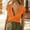 Orange, variant on Women Deep V Neck Low Cut Tops Casual Ribbed Knit T Shirts Summer Short Sleeve Tees Short Sleeve Tunic Tops for Women Womens Clothes Summer Women's Clothes