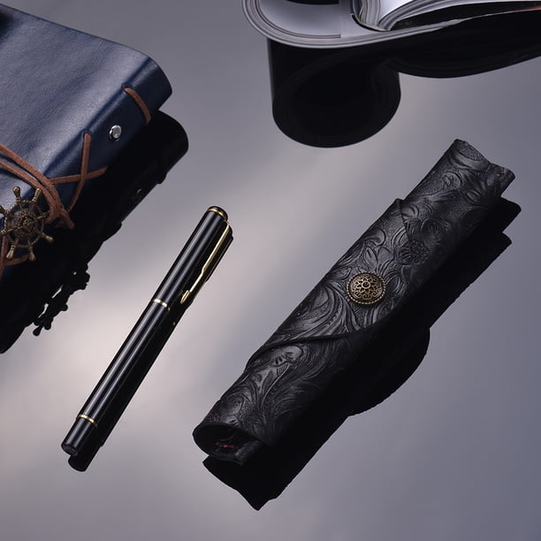Estuche de cuero antiguo para bolígrafo funda hecha a mano funda protectora