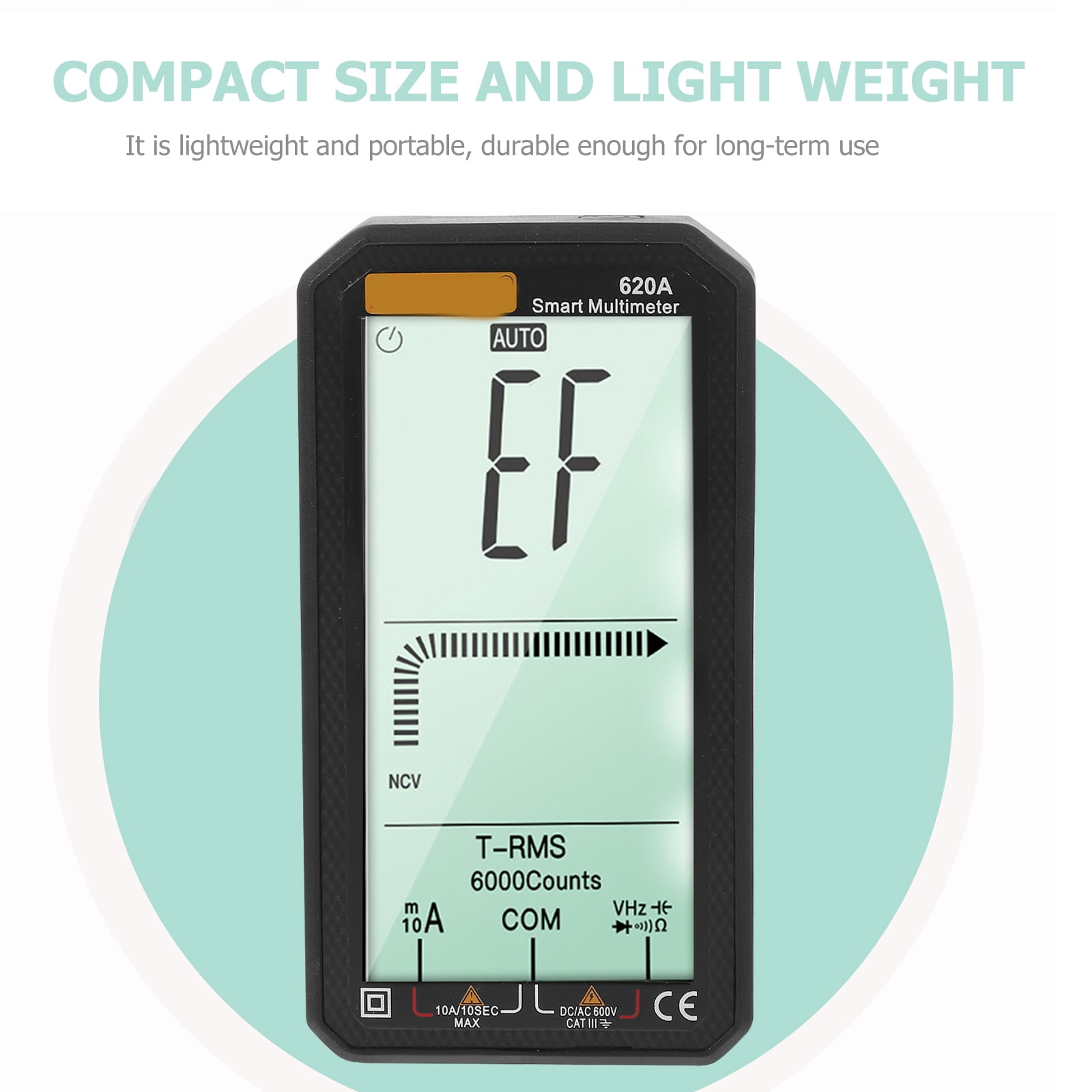 FOMIYES Portable Handheld Digital Multimeter with Protective Cover for Accurate Home and Electrical Testing
