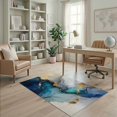 thumbnail image 2 of ODIKA 4'x6' Luxurious Gold and Gray Washable Area Rug for Bedroom, Reading Nook, Pet Friendly & Kids Safe Play, Non-Shedding, 2 of 7