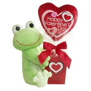 Valentine Green Frog with Candy