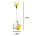 thumbnail image 2 of Funny cat interactive toy, tumbler, cat toy, leaky toy with funny cat stick balance car yellow, 2 of 5