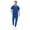 Federal Blue, variant on Men Scrubs Set - Stretch V-Neck Scrub Top with 7-Pocket Pants, Anti-Wrinkle, Yoga Waistband Workwear Scrubs for Men