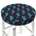 thumbnail image 3 of Naloa Blue Seahorse Round Bar Stool Cushion Cover 12-14 inch, Fits Kitchen, Office, Restaurant Chairs - 14 inch, 3 of 7