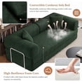 thumbnail image 3 of avobird 78" Convertible Sofa Bed, 5-in-1 Corduroy Futon Pull Out Couch, No Assembly Boneless Sleeper Sofa for Living Room & Bedroom, Green, 3 of 6
