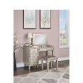 thumbnail image 4 of Poundex Coiffeuse en Bois avec Miroir Relevable et Tabouret - Argent, 4 of 4