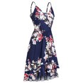 thumbnail image 6 of Fesfesfes Spring Dresses for Women V-Neck Floral Print Boho Dress Strap Sling Dress Loose Casual Sleeveless Swing Dress With Ruffle Sun Dress, 6 of 6