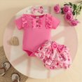 thumbnail image 2 of CAUYDY Preemie Girls Going Home Outfit Newborn Girl Short Sleeve Bodysuit Set Baby Fall Winter Clothes Infant Romper 3M 6M 9M 12M 18M 24M Sizes 3-6 Months,Hot Pink, 2 of 8
