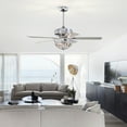 thumbnail image 2 of Warehouse of Tiffany AY01Y01CR Alora 52 in. 3-Light Indoor Polished Chrome Finish Ceiling Fan with Light Kit, 2 of 5