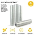 thumbnail image 3 of Modern Innovations 15 Inch Clear Stretch Wrap Replacement Roll (4 Refill Rolls-4000 Feet) No Handle, Shrink Wrap for Moving, Packing Supplies for Wrapping Furniture, Plastic Pallet Cling, 3 of 6