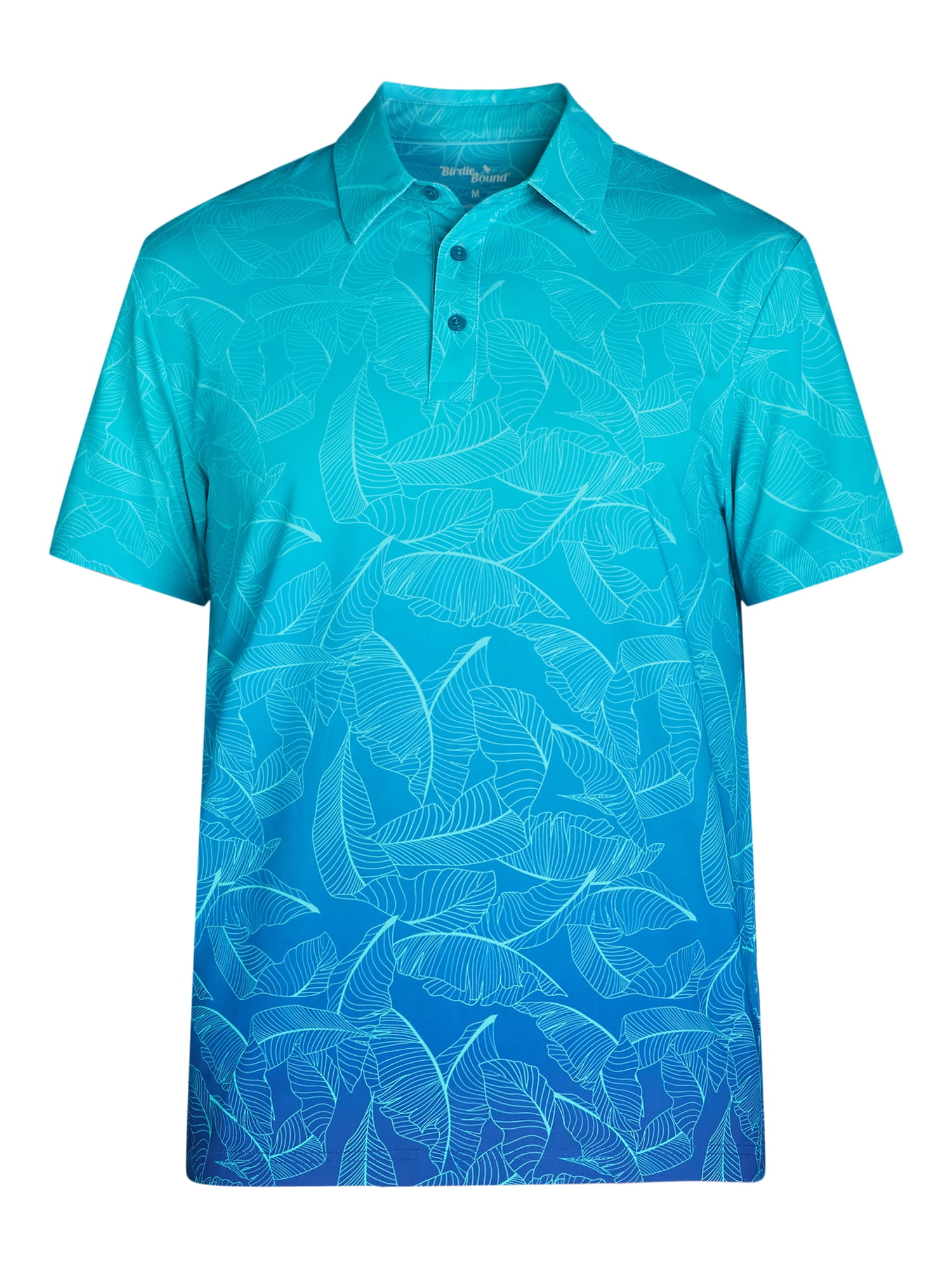 Birdie Bound Men's and Big Men’s Printed Golf Polo Shirt with UPF50+, Sizes S-3XL