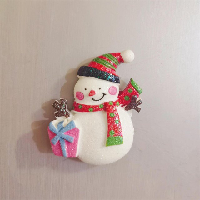 Christmas Refrigerator Magnets Holiday Magnets For Locker Fridge Home School Decor 3D Refrigerator Sticker Santa Style