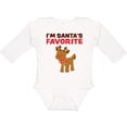 thumbnail image 3 of Inktastic I'm Santa's Favorite reindeer Boys or Girls Long Sleeve Baby Bodysuit, 3 of 5