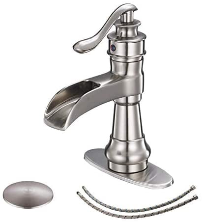 Details about   Long Faucet Bathroom Sinks Lavatory Waterfall Spout Deck Mounted Faucets Vintage 