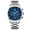 Blue dial_Silver, variant on Stylish Chronograph Watch – Steel Strap, Waterproof Design, Night Visibility