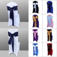 thumbnail image 4 of Fundas para sillas Babenest Satin, 50 unidades, color azul marino, para eventos, 4 of 8
