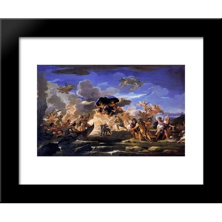 Mythological Scene with the Rape of Proserpine 20x24 Framed Art Print by Luca