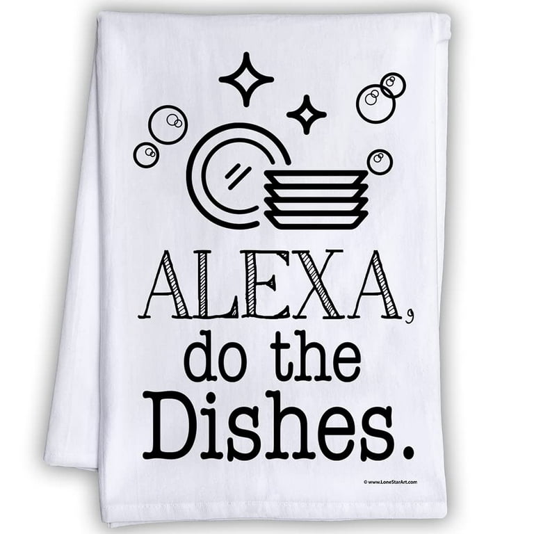 Funny Kitchen Tea Towels - Artificial Intelligence, Do The Dishes - Towels Decorative Dish Towels with Sayings, Funny Housewarming Kitchen Gifts 