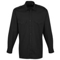 thumbnail image 2 of Premier Mens Long Sleeve Pilot Plain Work Shirt, 2 of 2