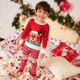 thumbnail image 4 of Pijamas rojos a juego para la familia de Navidad, conjunto familiar para adultos y niños, Top + Pantalones, ropa de dormir de Navidad para parejas, ropa de Año Nuevo, 2 uds., 4 of 4
