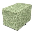 thumbnail image 1 of Green Dog Crate Cover, Swirled Curly Abstract Leaves with Damask Influences Ornate Vintage, Easy to Use Pet Kennel Cover for Medium Large Dogs, 35" x 23" x 27", Pale Green Fern Green, by Ambesonne, 1 of 6