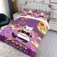 thumbnail image 3 of Torre de Pizza Conjunto de sábanas temático, trío de piezas, cómodo y amigable con la piel, diseño único, regalo de decoración para el hogar para familiares, amigos y fans,173cm *218cm, 3 of 6