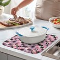 thumbnail image 2 of Pioneer Flower Floral Print Pattern Kitchen Dish Drying Mat 1 Pack, Ultra Absorbent Microfiber Drainer Mat, 16"x18", 2 of 6