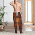 thumbnail image 2 of Mens Pajama Pants, Golden Forest Sunset Walk Soft Sleep & Lounge Pants for Men, Cuteness Casual PJ Bottoms Pants with Pockets, 2 of 7