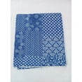thumbnail image 2 of A And E Textiles House Indian Blue Floral Kantha Bedding Hand Block Royal Print Kantha Throw Queen Quilt Cotton Light Weight Blanket Bedspread Indigo print Quilt, 2 of 8