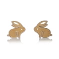 thumbnail image 1 of Aretes de oro 14k GIALLO Broquel GIALLO COLLECTION Conejos de oro amarillo con oro blanco, 1 of 5