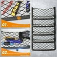 thumbnail image 5 of 5 Piezas Redes de Almacenamiento para RV Maletero de Coche 36x18cm Bolsa de Accesorios para Cubiertos Multifunción Barco Hogar (con Gancho, Tornillo, Tapa de Tornillo), 5 of 5