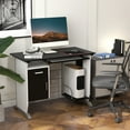 thumbnail image 2 of Bureau d'Ordinateur Table pour Portable Poste de Travail PC avec Tiroir Plateau pour Clavier Support pour CPU, 2 of 10
