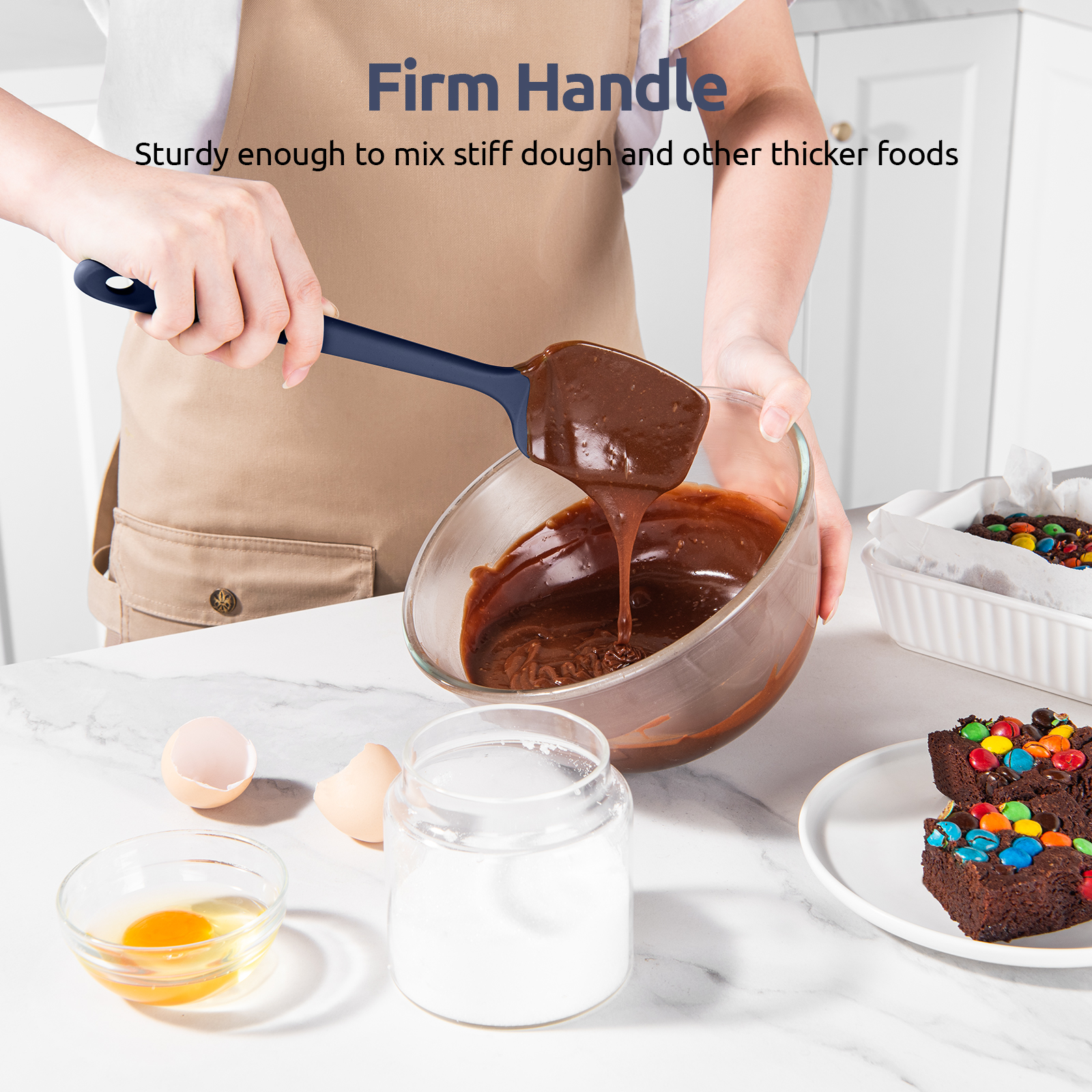 U-Taste Silicone Spoon Spatula Set of 3, 600°F Heat Resistant photo 2