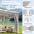 thumbnail image 7 of MELLCOM Louvered Pergola - 10x10, Aluminum with Adjustable Roof, Outdoor Small Pergola with Waterproof Curtains and Nets, White, 7 of 7