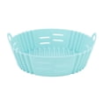 thumbnail image 3 of Fryer Silicone Liner Heat Resistant Elastic Washable Food Grade Reusable Fryer Basket for Cooking Blue, 3 of 12