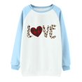 thumbnail image 4 of Amzcrzy Chandails en Molleton pour Femmes Manches Longues Chemises pour Femmes Imprimé Lettres de la Saint-Valentin Col Rond Raglan Décontracté Imprimé Chandail à Capuche Chandails en Molleton de la Saint-Valentin pour Femmes 2TG, 4 of 4