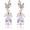 18k rose gold plated, variant on CZ Bridal Earrings for Wedding Women’s Elegant Teardrop Cubic Zirconia Cluster Floral Leaf Crystal Rhinestone Dangle Drop Earring for Bride Bridesmaids Mother of Bride Party Prom Earrings for[a0659]
