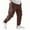 Coffee, variant on Lovzfmll Men's Cargo Pants, Loose Casual Joggers Trousers with Oversized Zipper Pockets, Ankle-Length Utility Pants