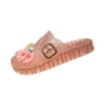thumbnail image 2 of Willtoo Women's Jelly Sandals, 1 Inch Platform Flower Slides with Metal Buckle, Soft Non-Slip Transparent Summer Beach Shoes, 2 of 4