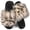 Brown, variant on Fuzzy Open Toe Slippers for Women Indoor Comfy Memory Foam Non-slip House Shoes