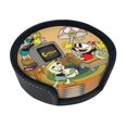 thumbnail image 2 of The Cuphead Show Round Coaster Set Of 6 Tabletop Protection Mats Leather Drink Cup Coasters Kitchen Coffee Decor, 2 of 8