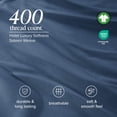 thumbnail image 6 of Bare Home Organic Sateen Sheet Set - 400 Thread Count - 100% Organic Cotton - 3 Piece - Twin, Bering Sea, 6 of 10