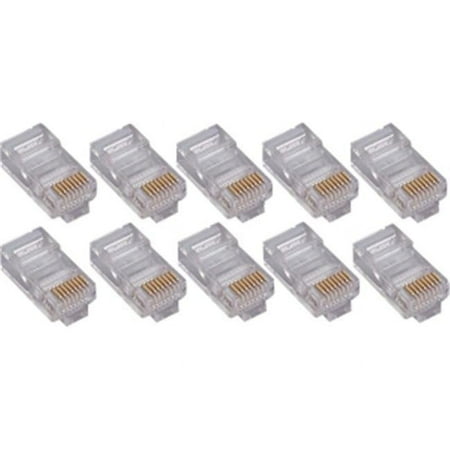 UPC: 0873791007455 | 4Xem 4X50PKC6 CAT6 RJ45 Modular Plug for Stranded & Solid CAT5E Cable  Pack of 50 – Gold