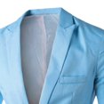 thumbnail image 3 of Top de traje de negocios informal de color sólido con un solo botón para hombre, 3 of 3