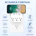 thumbnail image 6 of BOHASHIN Power Strip with USB Ports,Cruise Essentials,Power Strip with 3 Outlets and 3 USB Ports(1 USB C), Non Surge Protector for Cruise Ship, Travel, Home Office, ETL Listed, 6 of 7