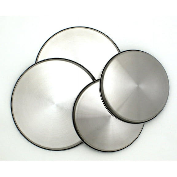 Range Kleen 550-4 Stainless Steel 4 pack Burner Kovers, 2 Large and 2 Small