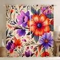 thumbnail image 1 of YST Rideaux Occultants Floraux Chic 84x90 Rideaux Fleurs Rouges Violettes Filles Femmes Rideaux & Draperies, Thème Botanique Rideaux Occultants Vintage Fleurs Draperies de Fenêtre Décoration de Chambre, 1 of 6